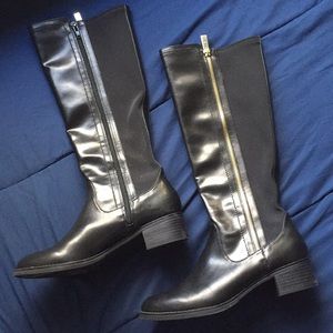 Knee high black boots